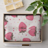 Niedliches und Girly rosa Erdbeermuster Seidenpapier (Geschenk)