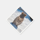 Niedliches und glückliches Quokka am Strand Austra Serviette (Ecke)