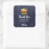 Niedliches und graues Halloween Cupcake Party Viel Quadratischer Aufkleber (Tasche)