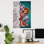 Niedliches und helles Wildtier Nr. 6 Poster (Heimbüro)