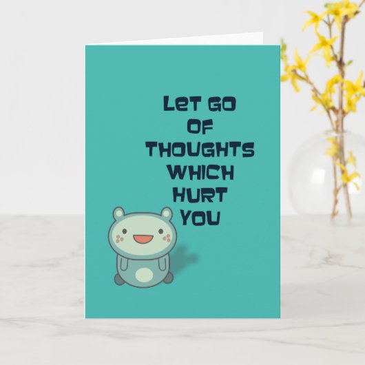 Niedliches und inspirierendes Zitat Karte (Gelbe Blume)