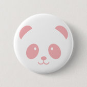 Niedliches und kaltrosa Panda-Button Button (Vorderseite)