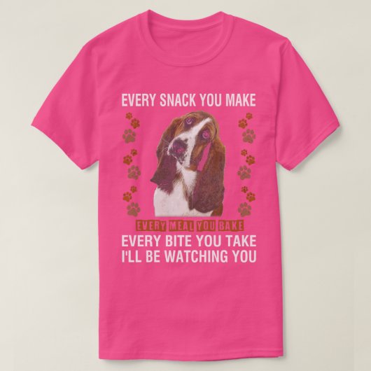 Niedliches und kurbeltes Basset wird Sie beim T-Sh T-Shirt (Design vorne)
