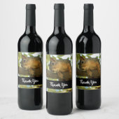 Niedliches und kurioses Eichhörnchen Natur-Foto - Weinetikett (Flaschen)