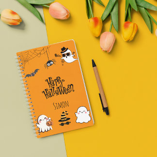 Niedliches und leckeres Halloween-SpiralNotebook Notizblock