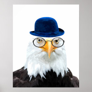 Niedliches und lustiges Adlertierzimmer Kinderzimm Poster