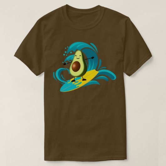 niedliches und lustiges Avocado-Surfen T-Shirt (Design vorne)
