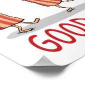 Niedliches und lustiges Bacon und Ei Guten Morgen Poster (Ecke)