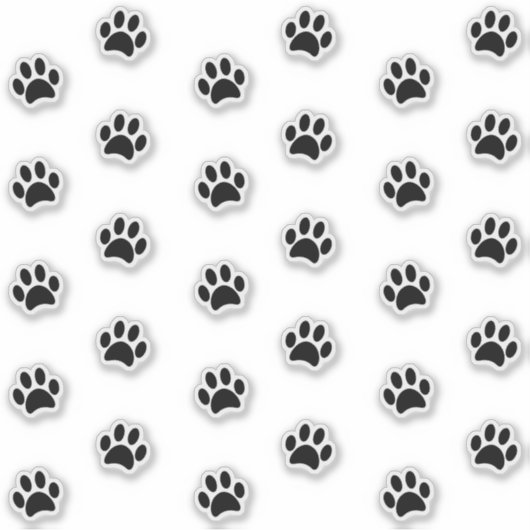 Niedliches und lustiges Black Paw Prints Sticker S (Vorderseite)