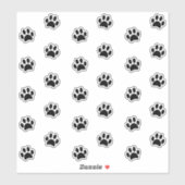 Niedliches und lustiges Black Paw Prints Sticker S (Blatt)