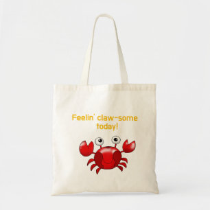 Niedliches und lustiges Crab Design für Meereslieb Tragetasche