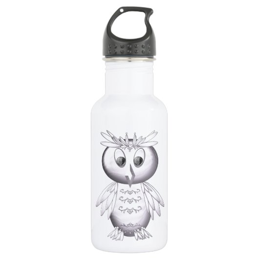 niedliches und lustiges Eule-Muster Trinkflasche (Vorderseite)