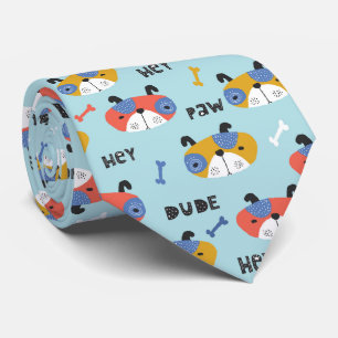 Niedliches und lustiges Hundsmuster Krawatte