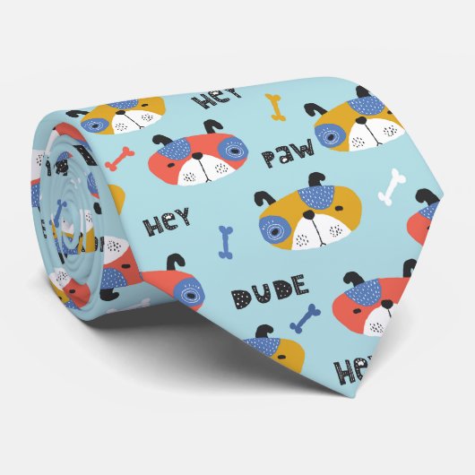 Niedliches und lustiges Hundsmuster Krawatte (Gerollt)