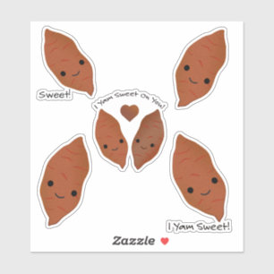 Niedliches und lustiges Kawaii Sweet Potato-Aufkle Aufkleber