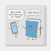 Niedliches und lustiges Telefon und dick Book Long Magnet (Vorne)