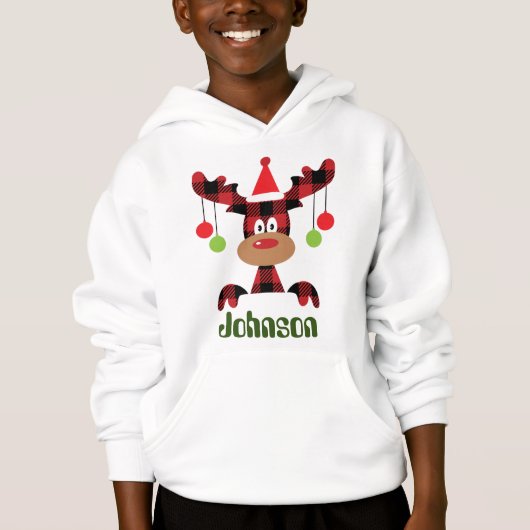 Niedliches und lustiges Weihnachtsthema der Roten Hoodie (Vorderseite)