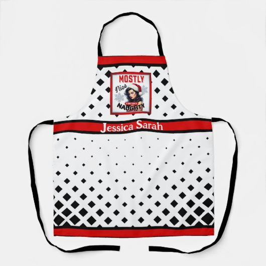 Niedliches und manchmal undurchsichtiges Retro Chr Schürze (Vorderseite)