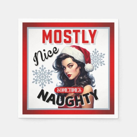 Niedliches und manchmal undurchsichtiges Retro Chr Serviette (Vorderseite)