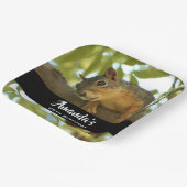 Niedliches und merkwürdiges Eichhörnchen Natur Fot Pappteller (Gewinkelt)