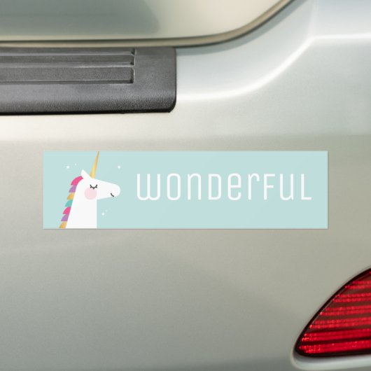 Niedliches und modernes Rainbow Unicorn Autoaufkleber (Auf Auto)