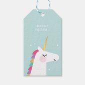 Niedliches und modernes Rainbow Unicorn Geschenkanhänger (Vorderseite)