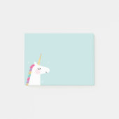 Niedliches und modernes Rainbow Unicorn Post-it Klebezettel (Vorderseite)