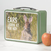 Niedliches und neugieriges Ostküstenkaninchen Metall Brotdose (Beispiel)