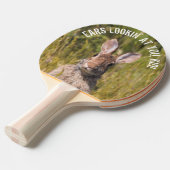 Niedliches und neugieriges Ostküstenkaninchen Tischtennis Schläger (Vorderseite)