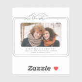 Niedliches und originelles Save the Date Foto Aufkleber (Blatt)