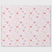 niedliches und romantisches Design mit Herz Geschenkpapier (Flach)