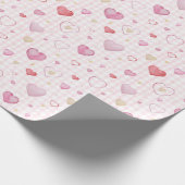 niedliches und romantisches Design mit Herz Geschenkpapier (Ecke)