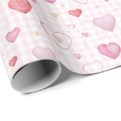 niedliches und romantisches Design mit Herz Geschenkpapier (Rolleneckpunkt)