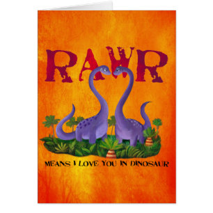 Niedliches und romantisches Dinos - Rawr