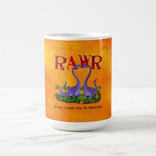 Niedliches und romantisches Dinos - Rawr Kaffeetasse (Mittel)