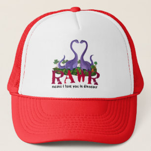Niedliches und romantisches Dinos - Rawr Truckerkappe