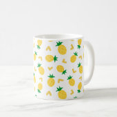 Niedliches und sonniges Ananas-Muster Kaffeetasse (VorderseiteRechts)