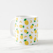 Niedliches und sonniges Ananas-Muster Kaffeetasse (Vorderseite Links)