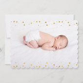 Niedliches und sonniges Girl Foto 1. Geburtstag Einladung (Rückseite)