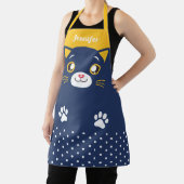 Niedliches und sonniges Kitten-Gesicht Polka Dots  Schürze (InSitu)