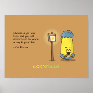 Niedliches und sonniges Konfuzius Motivierend Zita Poster