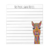 Niedliches und sonniges No Prob Llama Llama Notepa Notizblock (Vorderseite)