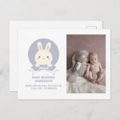 Niedliches und sonniges schlichtes Elegant Baby Fo Ankündigungspostkarte (Vorne/Hinten)