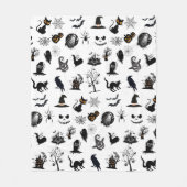Niedliches und Spooky Halloween Fleecedecke (Vorderseite)
