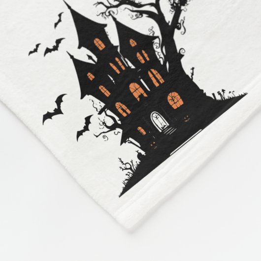 Niedliches und Spooky Halloween Fleecedecke (Ecke)