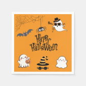 Niedliches und Spooky Halloween-Party Napkins Serviette (Vorderseite)