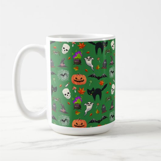 Niedliches und spöttisches Halloween Kaffeetasse (Links)