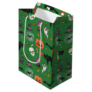 Niedliches und spöttisches Halloween Mittlere Geschenktüte