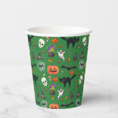 Niedliches und spöttisches Halloween Pappbecher (Vorderseite)