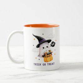 niedliches und undurchsichtiges Halloween-Party de Zweifarbige Tasse